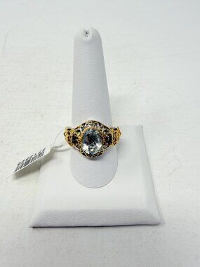 Shop LC KARIS Green Amethyst/Simulated Green Diamond Size 10 Ring in Brass 5001